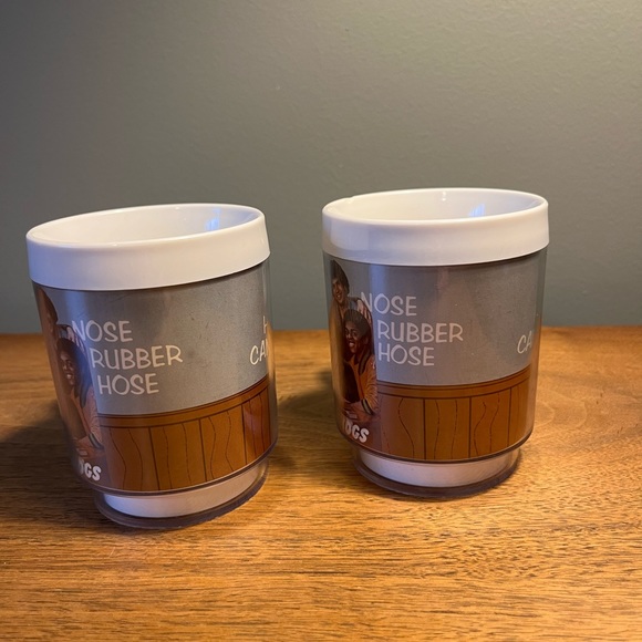 Vintage 1976 Welcome Back Kotter plastic mugs "Barbarino" and "Horshack" - Picture 3 of 12